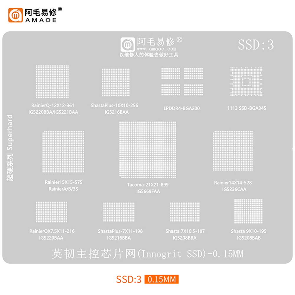 AMAOE SSD Reballing Stencil SS - Ddr2 Ram review and price